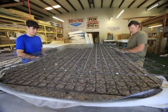 Spring mattress construction